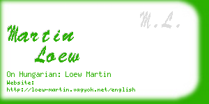 martin loew business card
